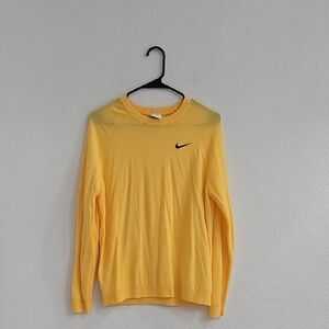 Nike Yellow Long Sleeve Sweater